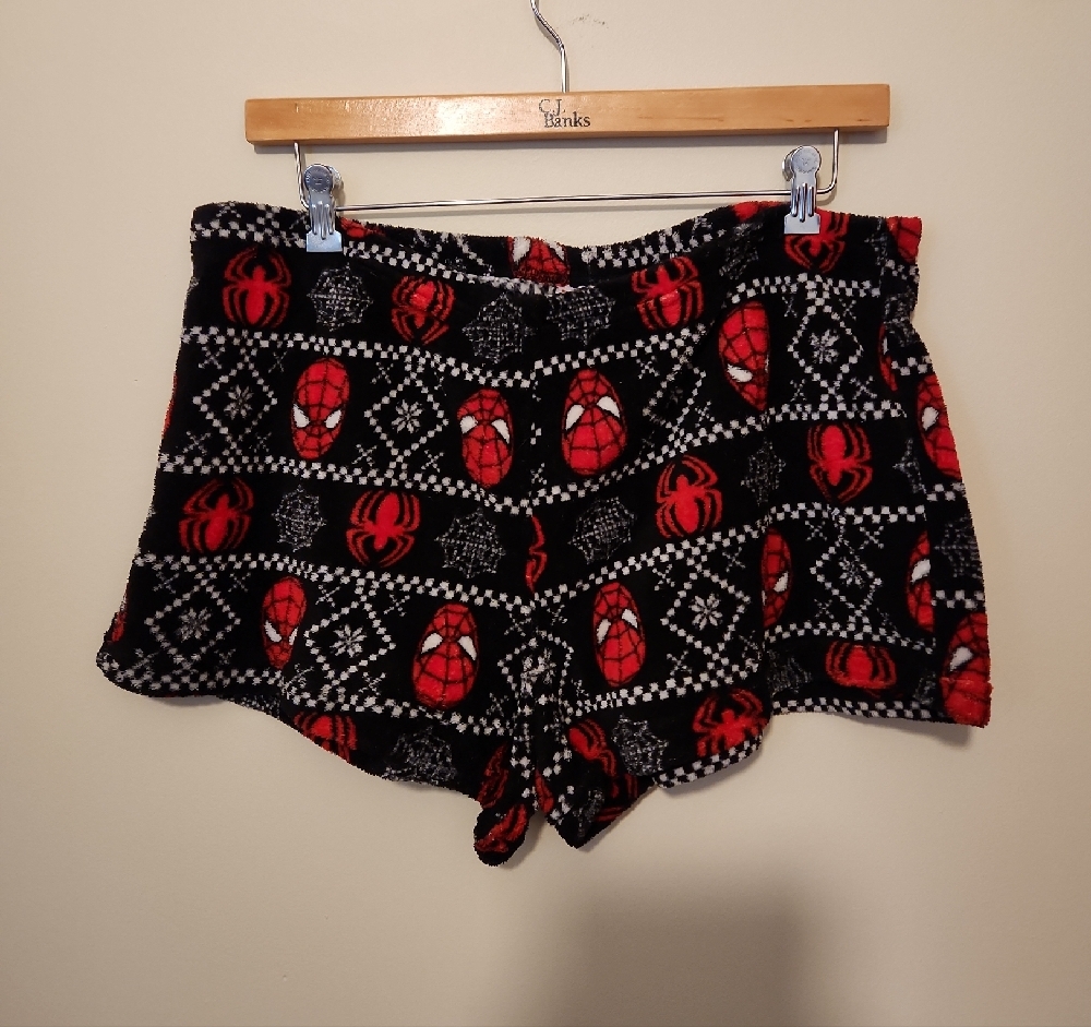 Spider-Man Fleece Shorts - Black and Red